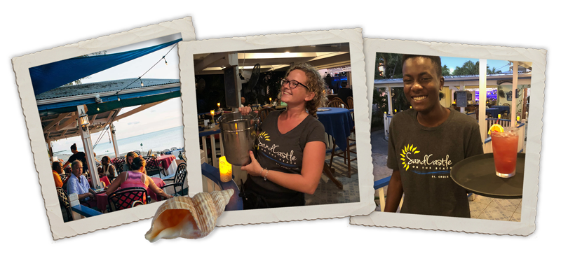 Beach Side Cafe at Sand Castle on the Beach - St Croix Beachfront