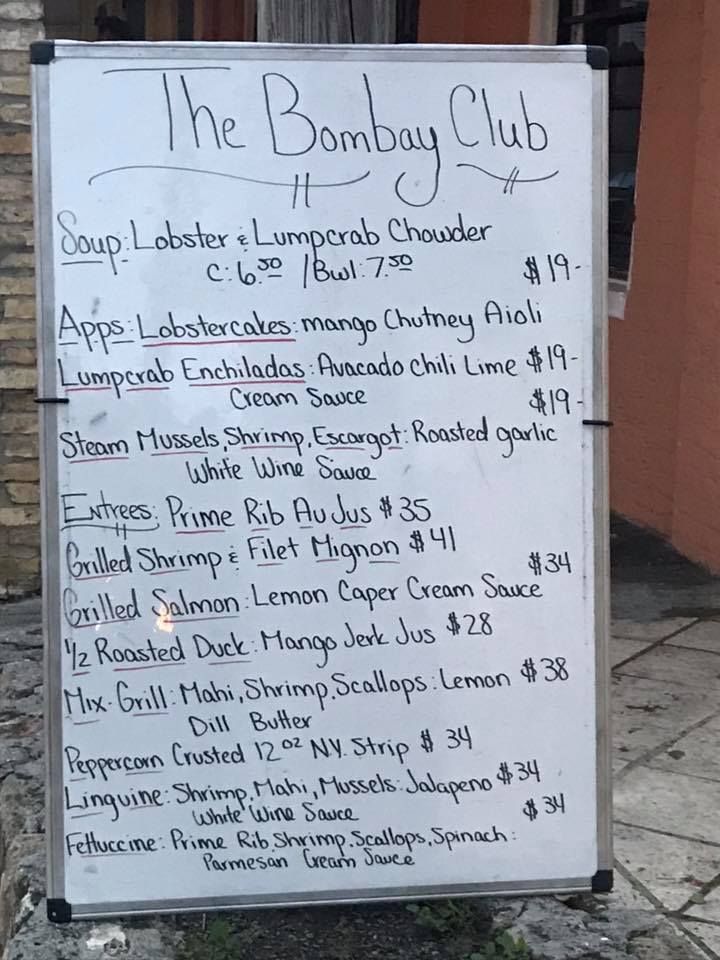 The Bombay Club - St Croix Reservations