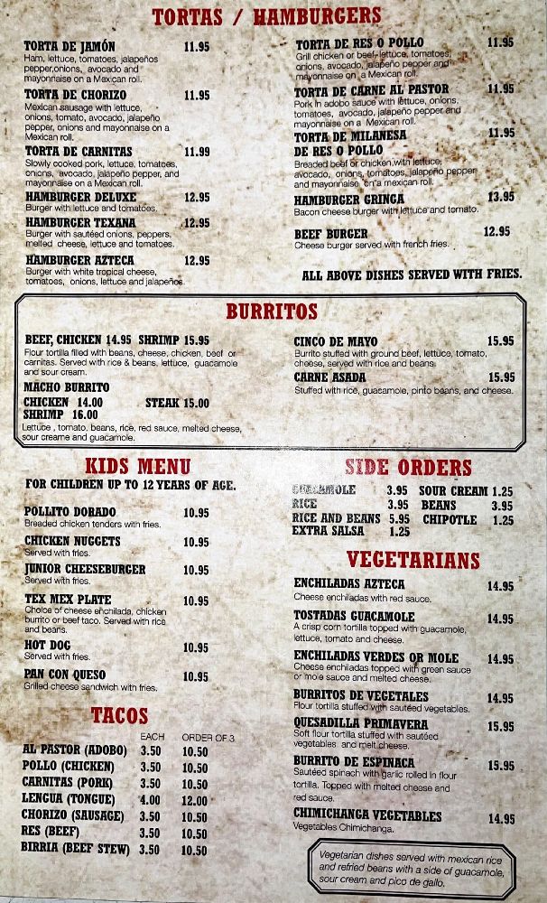 Azteca Mexican Restaurant Accessibility
