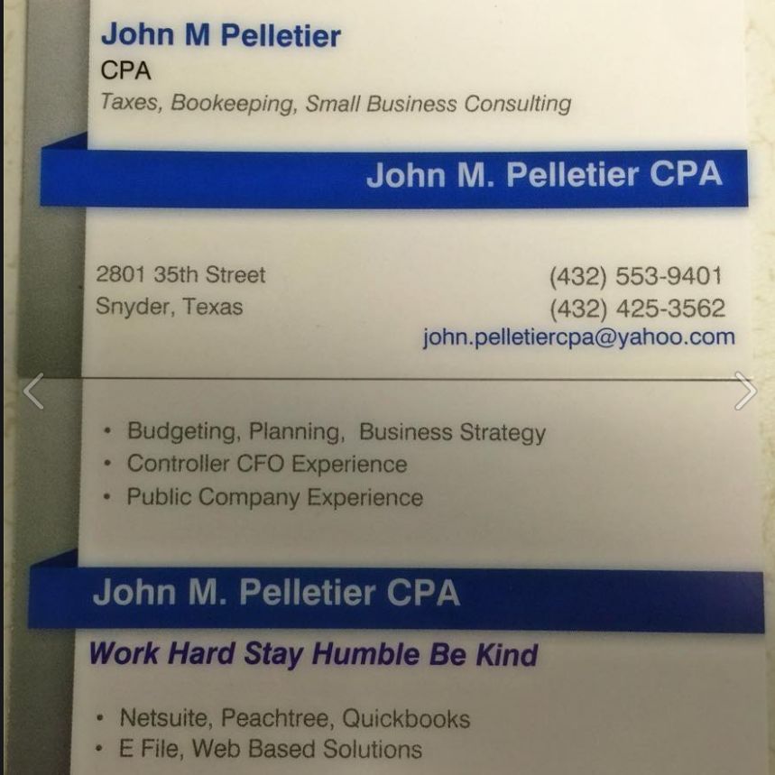 John M Pelletier, CPA - Burleson Accommodate