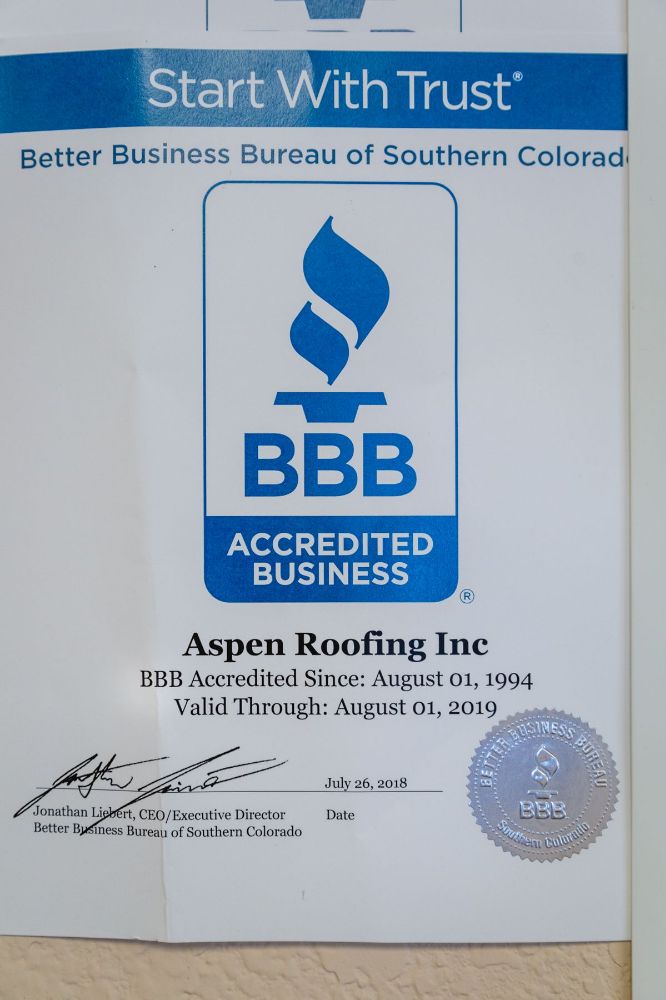 Aspen Roofing Inc - Colorado Springs Organization