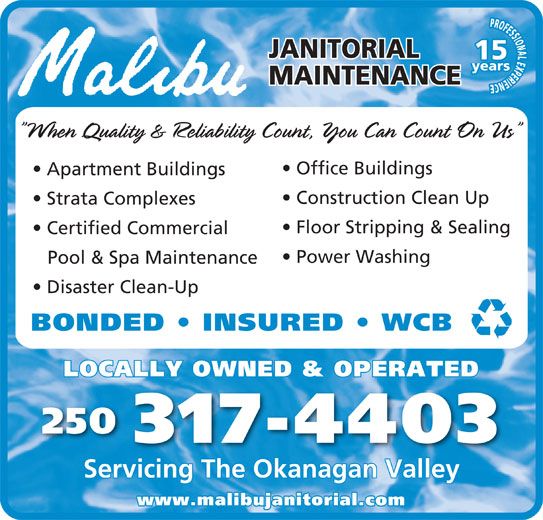 Malibu Janitorial - Kelowna Informative