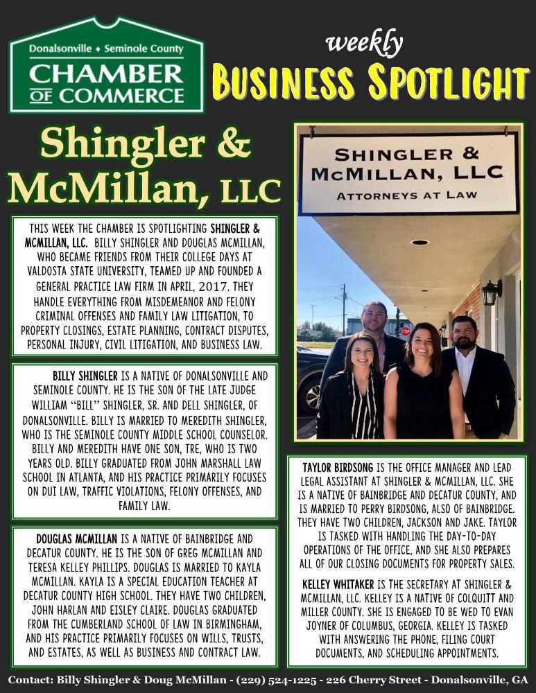 Shingler & McMillan, LLC - Donalsonville Appointments