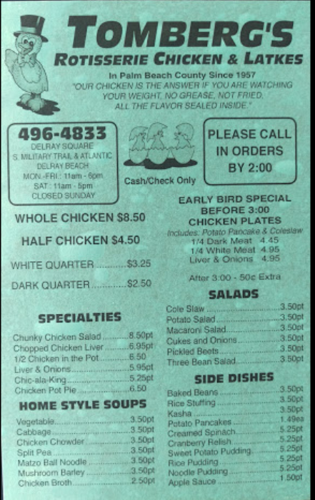Tomberg's Rotisserie Chicken - Delray Beach Informative