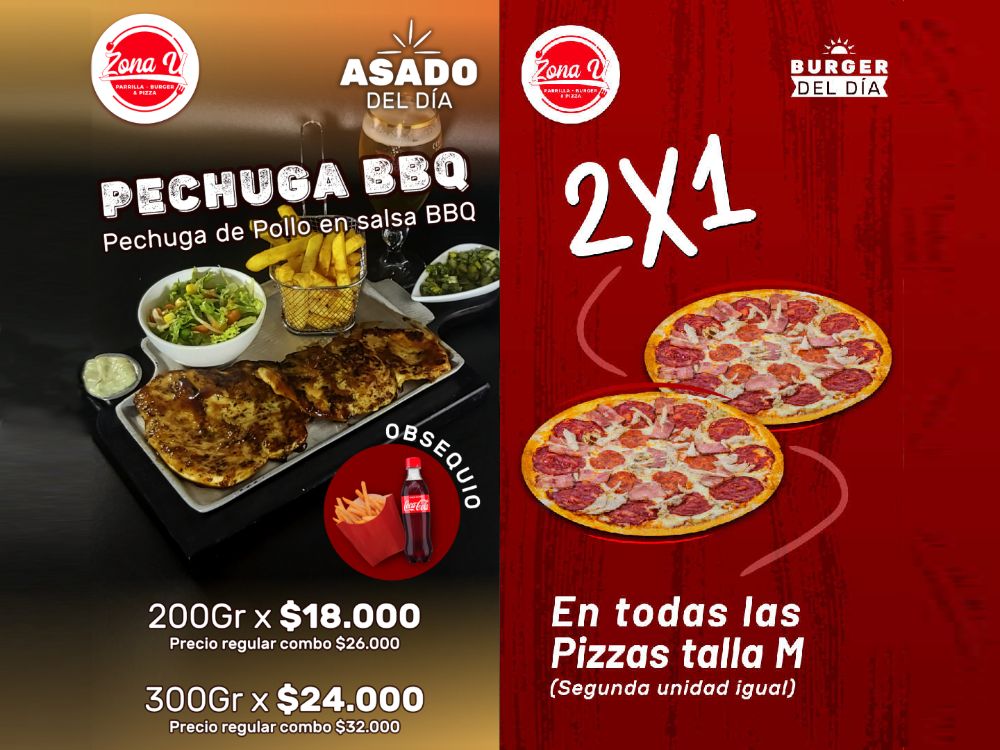 Zona U - Asados Al Carbón - Hamburguesas - Pizzas - Cartagena Affordability