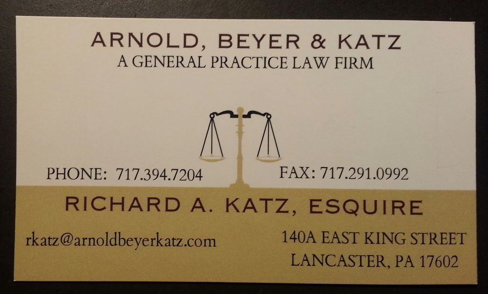 Arnold, Beyer & Katz Law Firm - Lancaster Organization