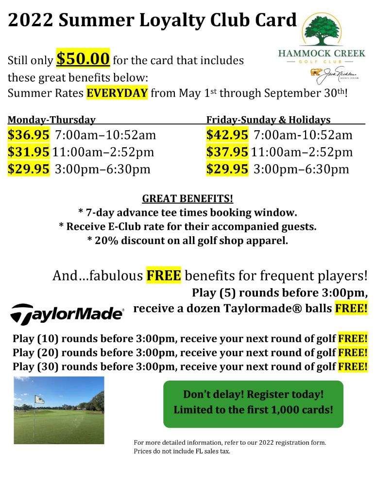 Hammock Creek Golf Club - Palm City Information