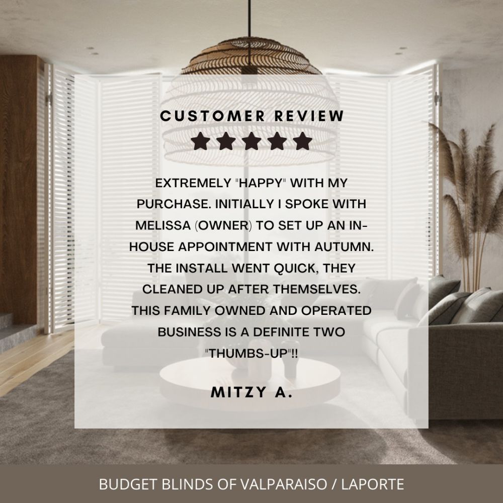 Budget Blinds of Valparaiso / LaPorte - Chesterton Combination