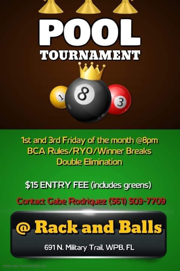 Rack N Balls Pub - West Palm Beach Comfortable