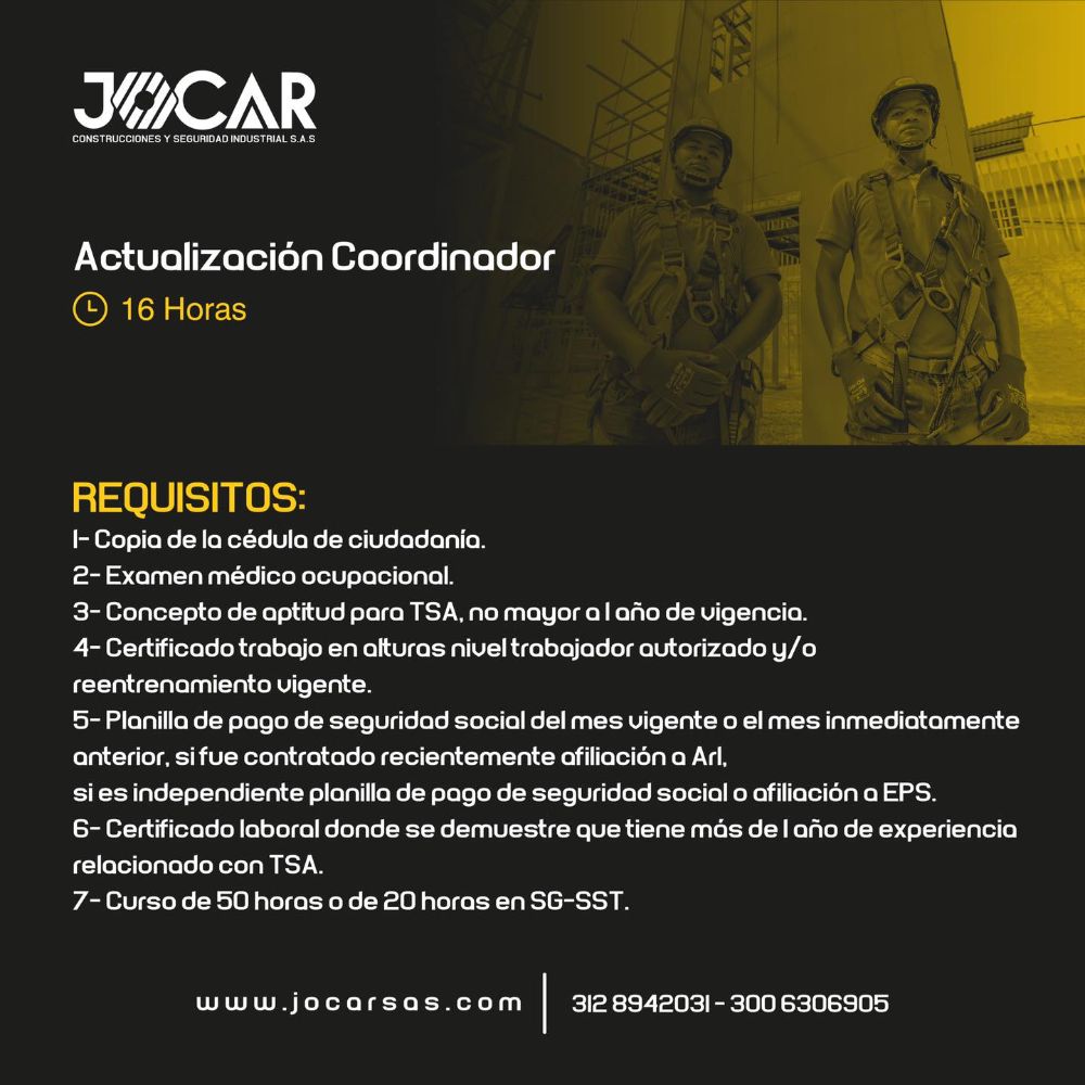 Jocar Construcciones y Seguridad Industrial S.A.S. - Cartagena Appointments