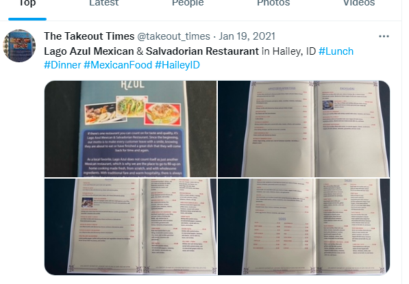 Lago Azul Mexican & Salvadorian Restaurant Informative