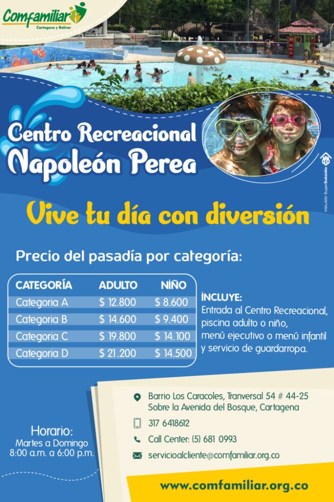 Napoleon Recreation Center Perea Comfamiliar - Cartagena Comfamiliar