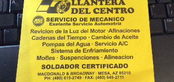 Llantera Del Centro - Mesa Reasonably