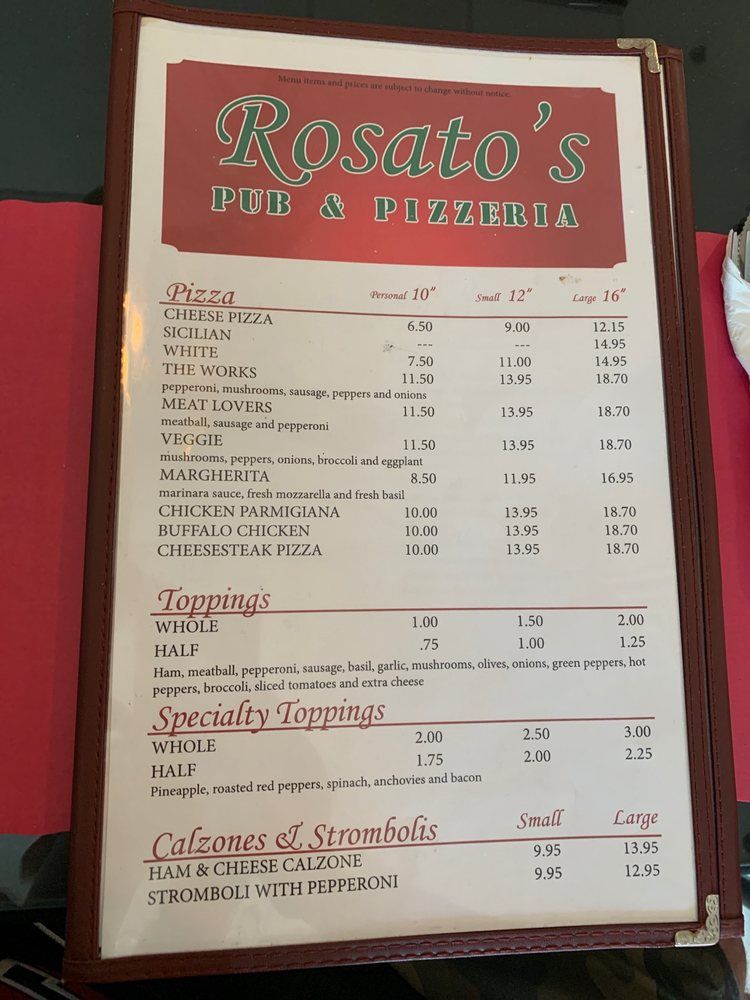 Rosato's Pub & Pizzeria = Toms River Information